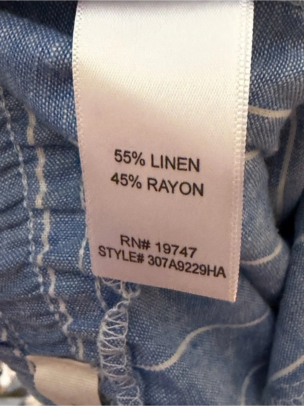 Land 'n Sea Striped Capri Pants Light Blue Pull-On Resort‎ Style Buttons Medium